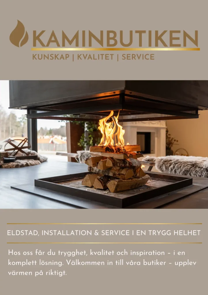Omslag till Kaminbutikens broschyr 2025