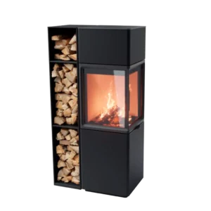 Contura 410 med vedfack